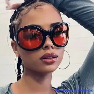 🔥Hot Sassy 2025 New Red Sexy Bubble Cat Eye Anti-Glare Diva Glasses